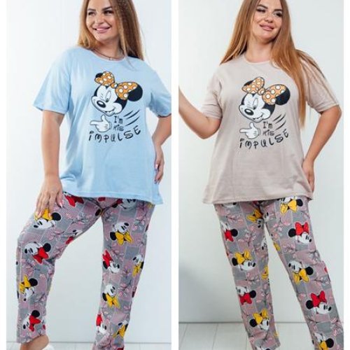 Пижама Vehuiah (XL-4XL) 11971 l.blue (лето) Vehuiah 11971 l.blue