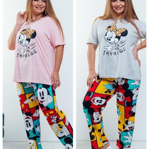 Пижама Vehuiah (XL-4XL) 11982 pink (лето) Vehuiah 11982 pink