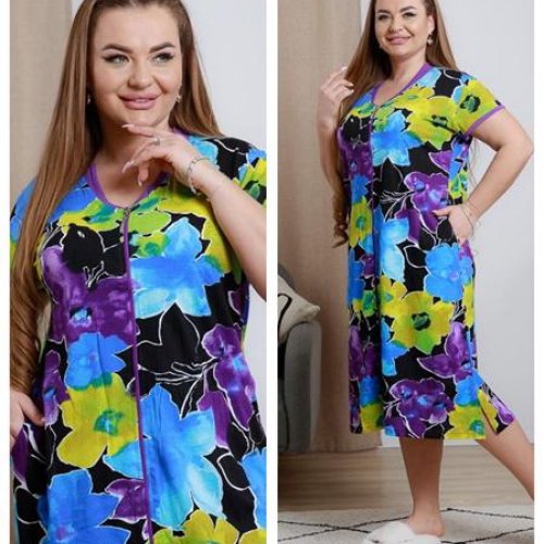 Халат Vehuiah (L-3XL) 232164 purple (лето) Vehuiah 232164 purple