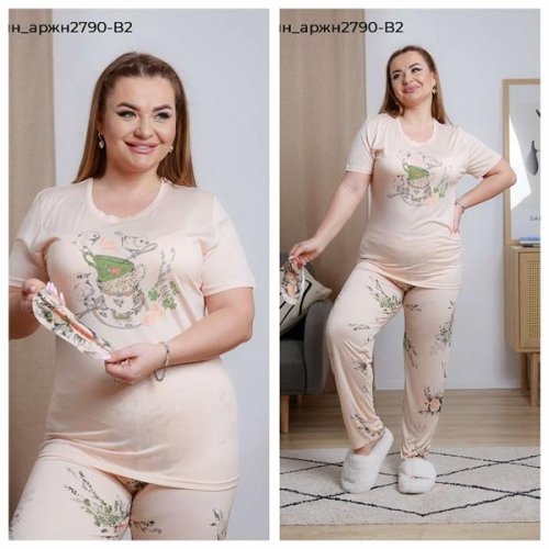 Костюм Vehuiah (2XL-4XL) 2790-B2 beige (лето) Vehuiah 2790-B2 beige
