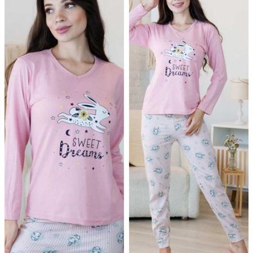 Пижама Vehuiah (M-2XL) 83671 pink (лето) Vehuiah 83671 pink