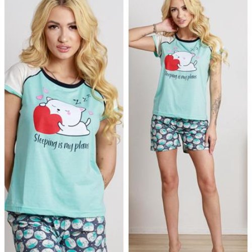 Пижама Vehuiah (S-XL) 851021 mint (лето) Vehuiah 851021 mint