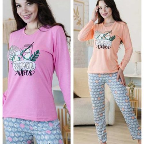 Пижама Vehuiah (M-2XL) 86110 peach (лето) Vehuiah 86110 peach