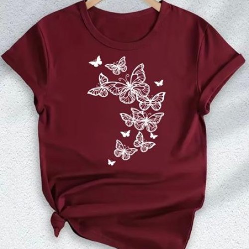 Футболка ALIA (M-3XL) AL41 wine (лето) ALIA AL41 wine