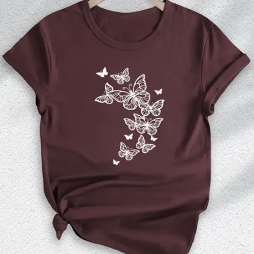 Футболка ALIA (M-3XL) AL44 brown (лето) ALIA AL44 brown