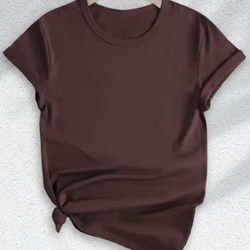 Футболка ALIA (M-3XL) AL50 brown (лето) ALIA AL50 brown