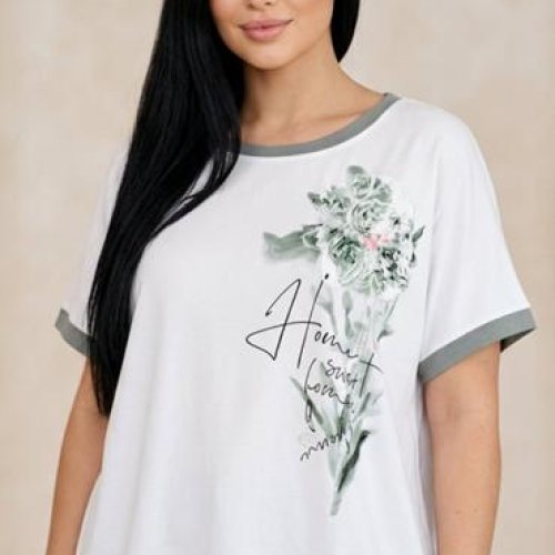 Футболка LeVisha (50-56) 25021 white-mint (лето) LeVisha 25021 white-mint