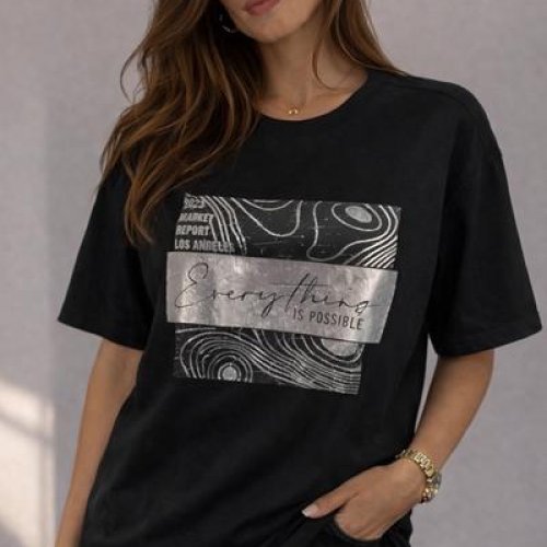 Футболка LeVisha (46-50) 25036 black (лето) LeVisha 25036 black