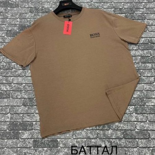 Футболка F.T.H (3XL-4XL) F1151 camel (лето) F.T.H F1151 camel