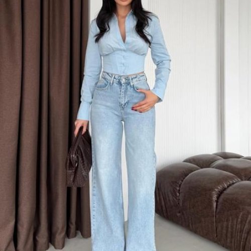 Джинсы Jeans Style (34-42) 336-1765 l.blue (деми) Jeans Style 336-1765 l.blue