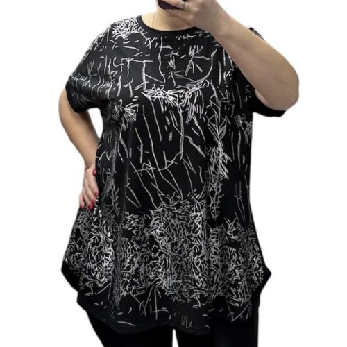 Футболка Elena&Vika (54-64) 25010 black (лето) Elena&Vika 25010 black