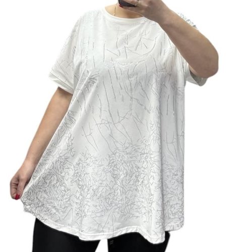 Футболка Elena&Vika (54-64) 25010 white (лето) Elena&Vika 25010 white