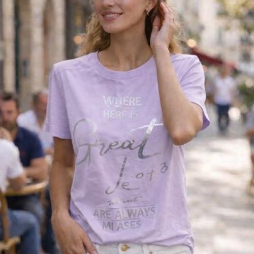 Футболка Elena&Vika (46-50) 25033 lilac (лето) Elena&Vika 25033 lilac