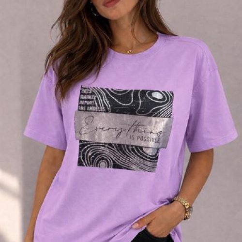 Футболка Elena&Vika (46-50) 25036 lilac (лето) Elena&Vika 25036 lilac