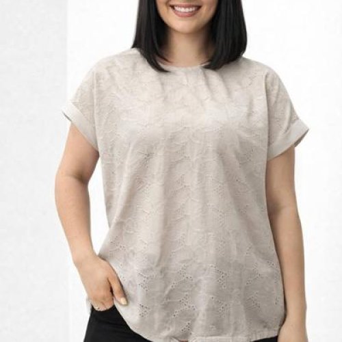 Футболка Elena&Vika (48-56) 25044 beige (лето) Elena&Vika 25044 beige