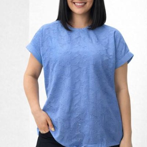 Футболка Elena&Vika (48-56) 25044 l.blue (лето) Elena&Vika 25044 l.blue