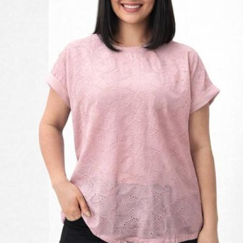 Футболка Elena&Vika (48-56) 25044 pink (лето) Elena&Vika 25044 pink
