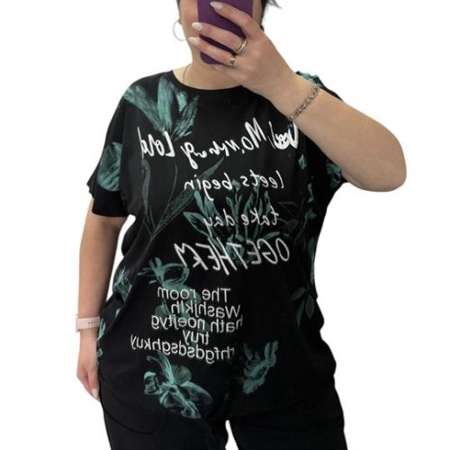 Футболка Elena&Vika (54-64) 25083 black (лето) Elena&Vika 25083 black