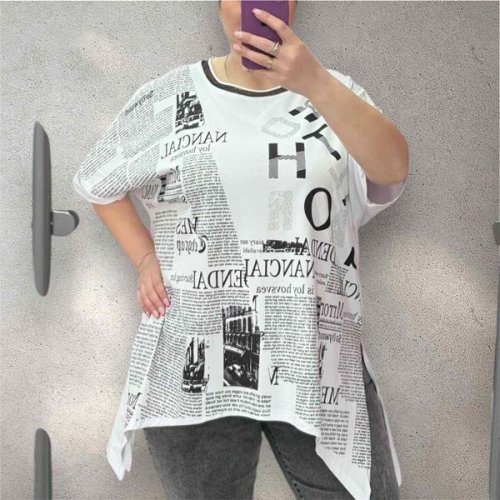 Футболка Elena&Vika (54-58) 25319 white (лето) Elena&Vika 25319 white