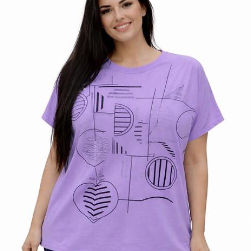 Футболка Elena&Vika (54-58) 26008 lilac (лето) Elena&Vika 26008 lilac
