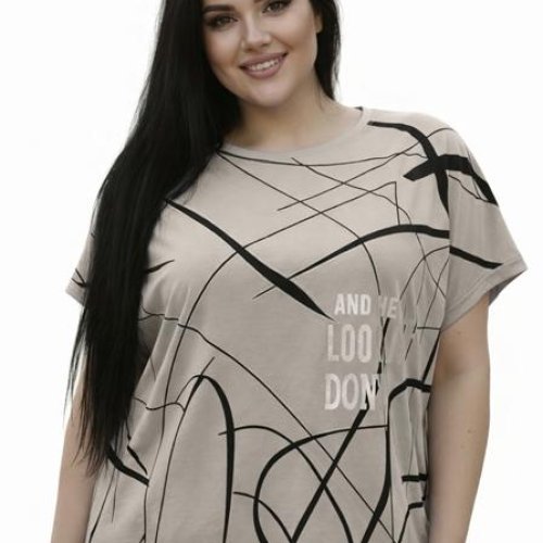 Футболка Elena&Vika (54-58) 26009 l.beige (лето) Elena&Vika 26009 l.beige