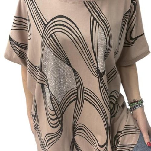 Футболка Elena&Vika (54-58) 26010 beige (лето) Elena&Vika 26010 beige