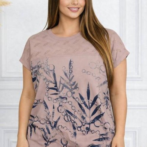 Футболка Elena&Vika (54-58) 26012 beige (лето) Elena&Vika 26012 beige