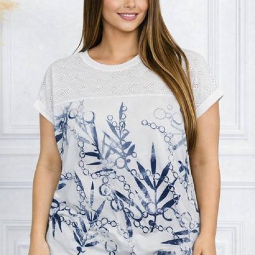 Футболка Elena&Vika (54-58) 26012 white (лето) Elena&Vika 26012 white