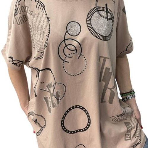 Футболка Elena&Vika (54-58) 26014 beige (лето) Elena&Vika 26014 beige