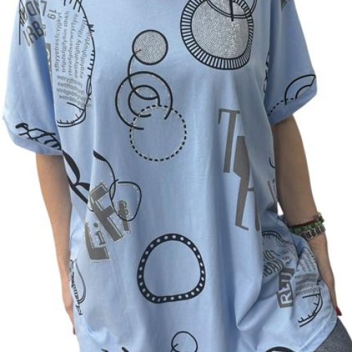 Футболка Elena&Vika (54-58) 26014 l.blue (лето) Elena&Vika 26014 l.blue