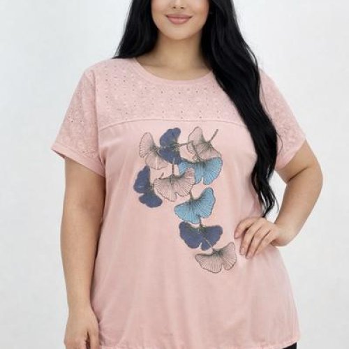 Футболка Elena&Vika (52-56) 26019 peach (лето) Elena&Vika 26019 peach