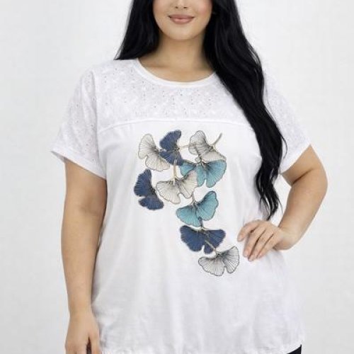 Футболка Elena&Vika (52-56) 26019 white (лето) Elena&Vika 26019 white