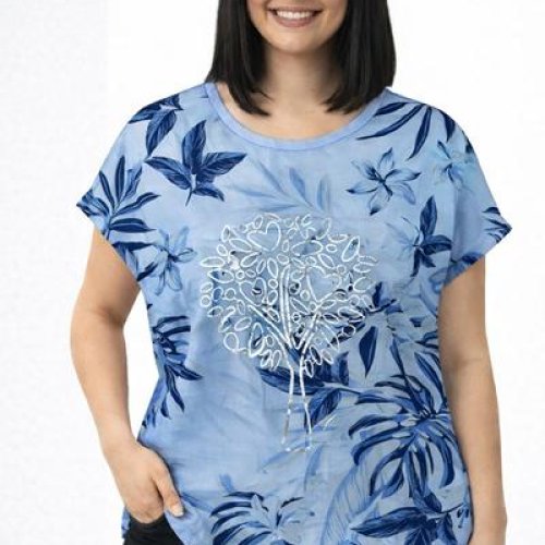 Футболка Elena&Vika (50-56) 26025 l.blue (лето) Elena&Vika 26025 l.blue