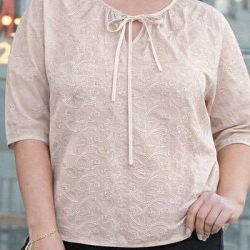 Блузка Elena&Vika (52-54) 26029 beige (лето) Elena&Vika 26029 beige