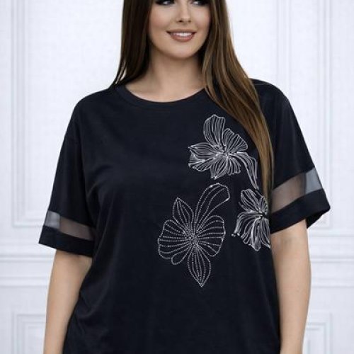 Футболка Elena&Vika (58-62) 26034 black (лето) Elena&Vika 26034 black