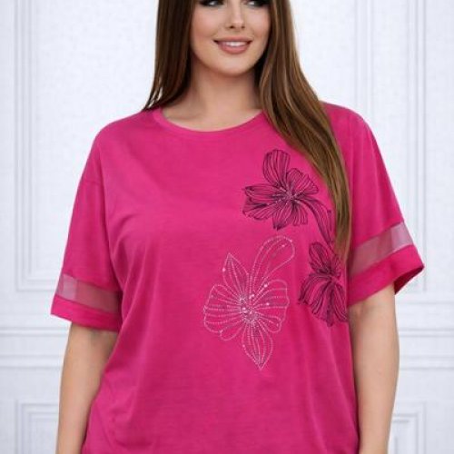 Футболка Elena&Vika (58-62) 26034 crimson (лето) Elena&Vika 26034 crimson