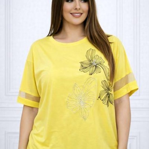 Футболка Elena&Vika (58-62) 26034 yellow (лето) Elena&Vika 26034 yellow