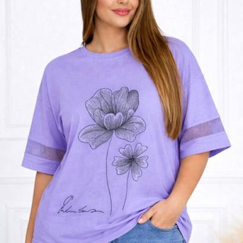 Футболка Elena&Vika (58-62) 26035 lilac (лето) Elena&Vika 26035 lilac