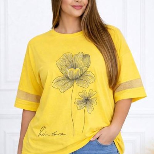 Футболка Elena&Vika (58-62) 26035 yellow (лето) Elena&Vika 26035 yellow