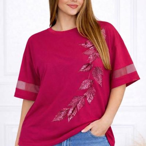 Футболка Elena&Vika (58-62) 26036 crimson (лето) Elena&Vika 26036 crimson