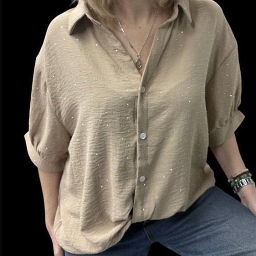 Рубашка Elena&Vika (48-52) 26120 d.beige (лето) Elena&Vika 26120 d.beige