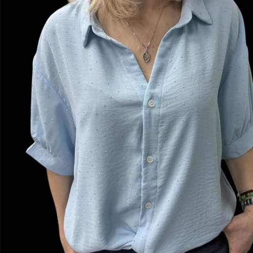 Рубашка Elena&Vika (48-52) 26120 l.blue (лето) Elena&Vika 26120 l.blue