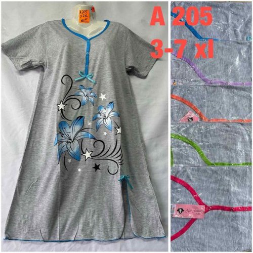 Ночнушка HomeWear (3XL-7XL) A205 mix (лето) HomeWear A205 mix