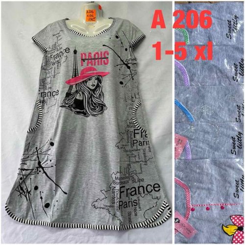 Ночнушка HomeWear (XL-5XL) A206 mix (лето) HomeWear A206 mix