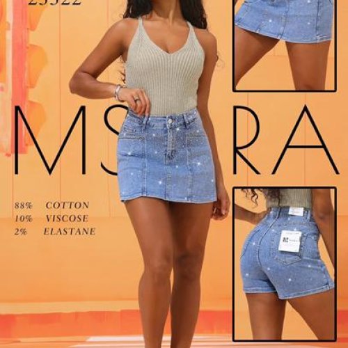 Юбка-шорты Jeans Club (S-2XL) E2230 l.blue (лето) Jeans Club E2230 l.blue