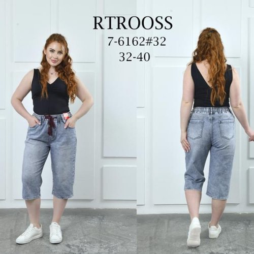 Бриджи Jeans Club (32-40) 7-6162 l.blue (лето) Jeans Club 7-6162 l.blue