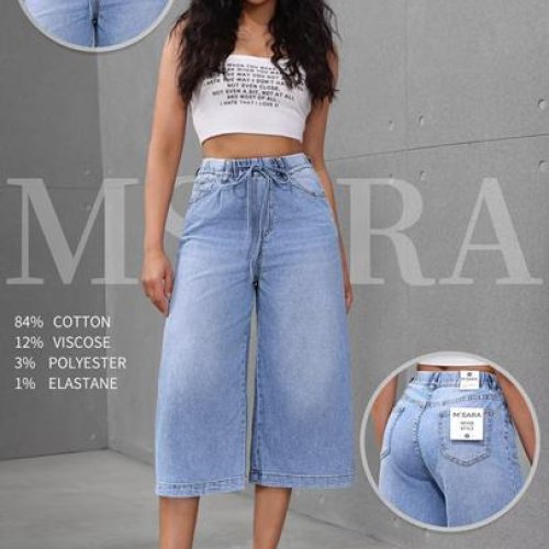 Бриджи Jeans Club (XS-XL) QR2210-5 l.blue (лето) Jeans Club QR2210-5 l.blue