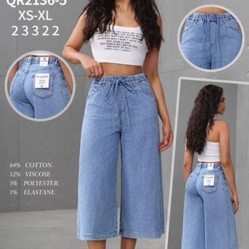 Бриджи Jeans Club (XS-XL) QR2136-5 l.blue (лето) Jeans Club QR2136-5 l.blue