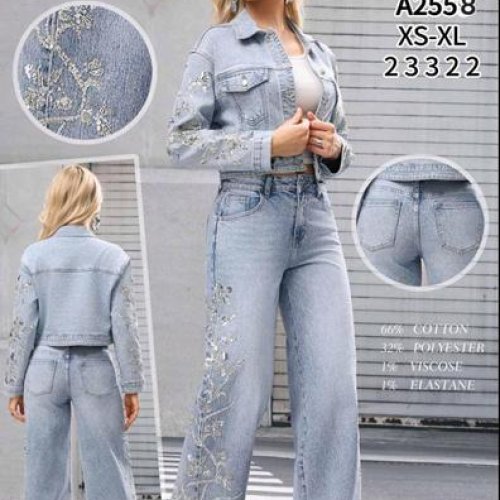 Куртка Jeans Club (XS-XL) A2558 l.blue (деми) Jeans Club A2558 l.blue