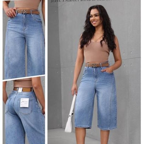 Бриджи Jeans Club (XS-XL) BR1016H l.blue (лето) Jeans Club BR1016H l.blue